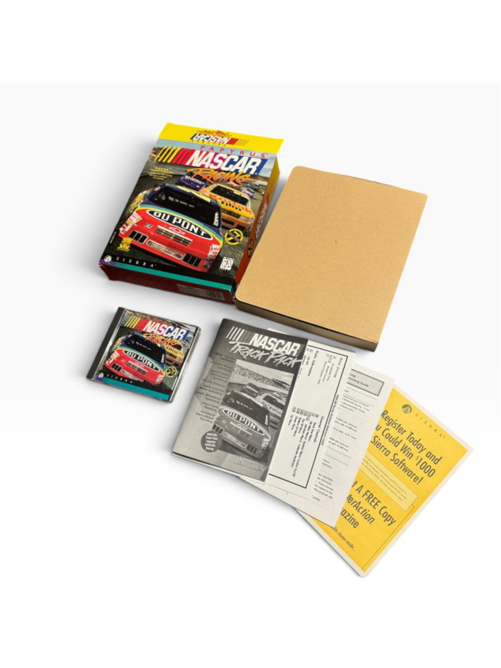 Vtg Vintage 1996 Sierra NASCAR Racing PC Video Game Standard Cib Complete
